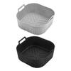 2Pcs Silicone Liners Square Air Fryer Liners Reusable Air Fryer Liners Silicone Oven Liner Baking Tray for NA229 220