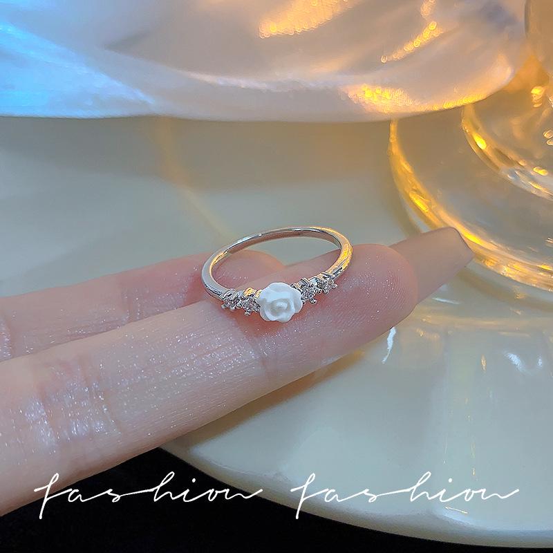 Elegant Butterfly Zircon Silver Ring: Women's High-End Luxury Style Jewelry
