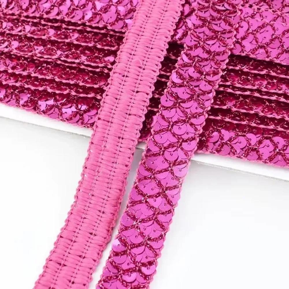 Sequin Lace Trim 2cm Wide Decoration Applique Fashion Braided Ribbons  for Dance Dress Clothes