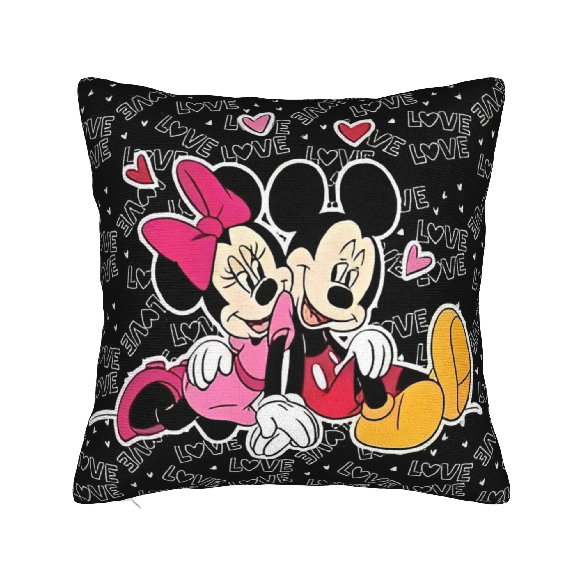 Mickey Mouse (16) Throw Pillow Cover Polyester Throw Pillow  , Casual Pillowcover Home Decor 30cmx30cm