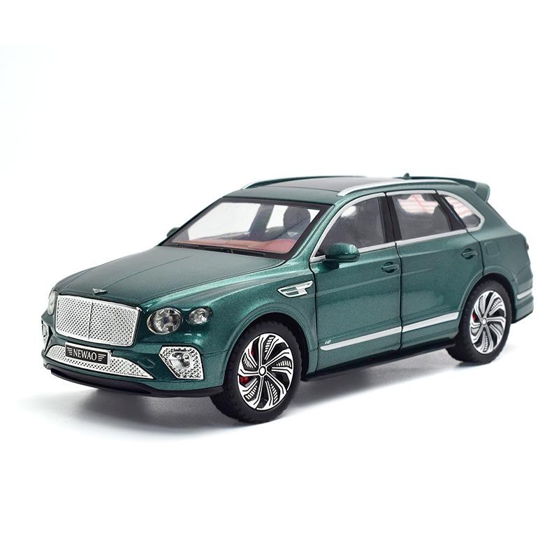 1/24 Bentayga SUV Slitinové auto Odlitky a Hračky Vozidla Model auta Zvuk a Světlo Zpětný chod Autíčka pro Děti Dárky
