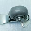 Medium Gray Silent Swivel Brake Caster Wheel with Elastic Dome