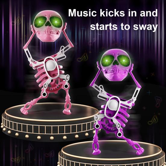 Dancing Swinging Skeleton Toy Kids 3D Halloween Articulated Skeleton Spring