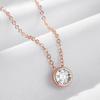 2 CT High Quality Zircon Necklace for Women Classic Matching Brillant Cut Jewelry for Gifts