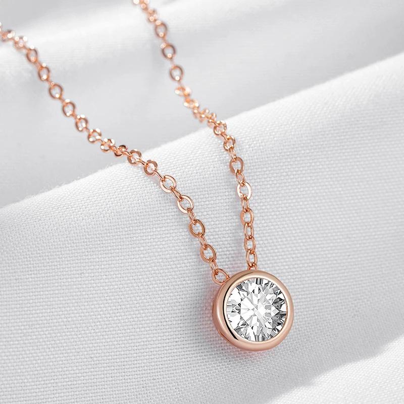 2 CT High Quality Zircon Necklace for Women Classic Matching Brillant Cut Jewelry for Gifts