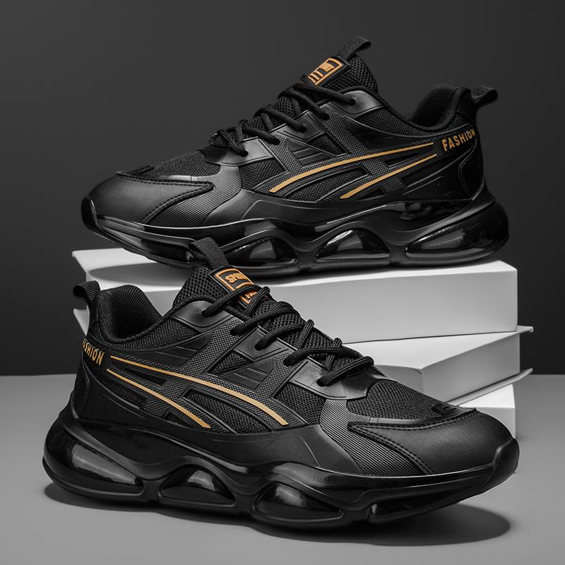 2026 New Air Cushion Chunky Sneakers Breathable Mesh Height Boost Shock Absorbing Non-Slip Wear-Resistant Casual Sports Shoes