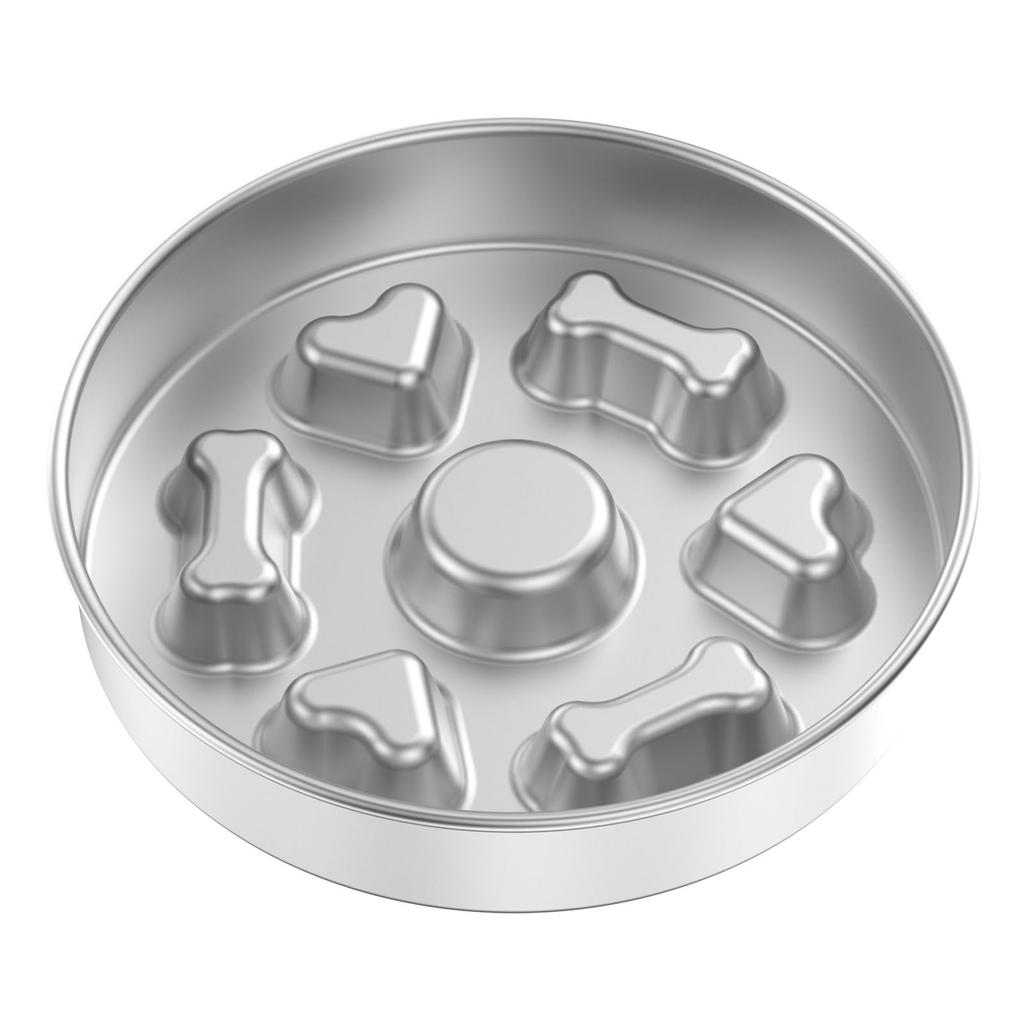 Bol pour chien à alimentation lente en acier inoxydable Animal de compagnie Anti-étouffement Protection de la colonne vertébrale Utilisation double face anti Renversement Bol pour chat