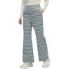 FILA Emerald Plaid Knit Wide-Leg Casual Pants Women bottoms F11W414602F-ZA