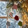 Christmas Tree Hanging Decor Mini Knitted Stocking Ornaments, Knit Xmas Decor, Small Holiday Decorative Socks Pendants for Tree, Mantel, Doorway Party