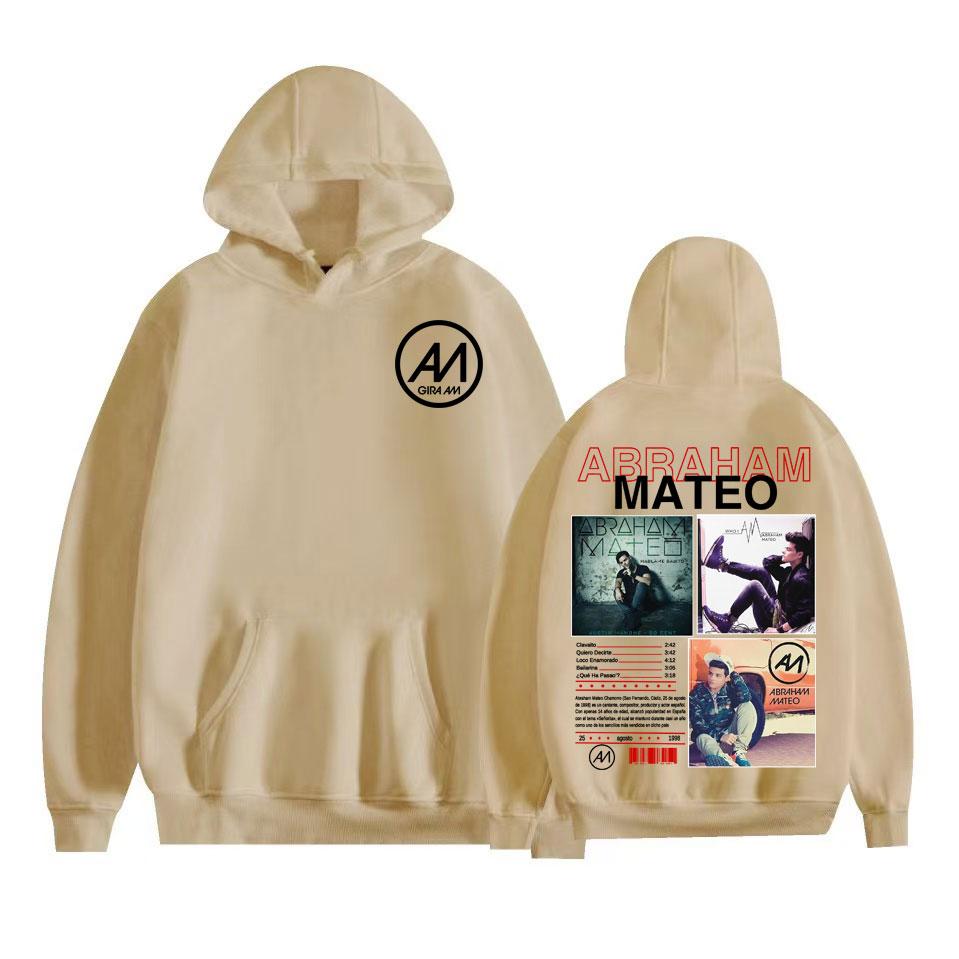 Rapper Abraham Mateo Musikalbum Grafik Hoodies Herrenbekleidung Vintage 90er Hip Hop Sweatshirts Fleece Übergroßer Hoodie Pullover