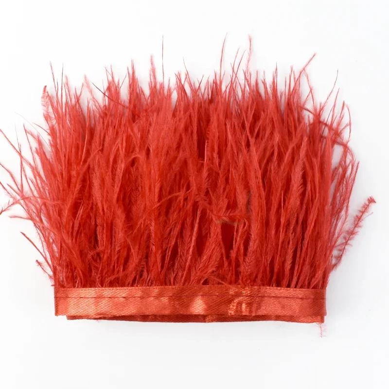 Feather2/5M 6cm Sewing Colored Feather Fringe Tassel Clothes Skirt Decoration Lace Trim Latin Dress Bag Trimmings Fringes DIY Accessory