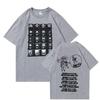 Radiohead Keyboard Doll Tour Double Sided Graphic T Shirt Unisex Unisex Vintage Rock Band Loose Y2k Music Short Sleeve Casual Tops