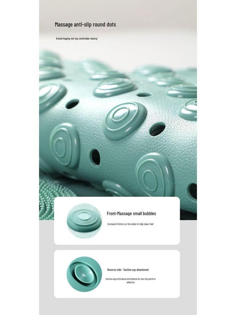 Children's Anti-slip Bathroom Mat - Water-repellent, Anti-fall, Drainage, Massage Rubber Mat for Toilet and Foot Safety.