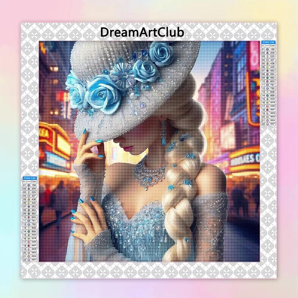 Disney Princess Retro Urban Top Hat 5D Diamond Painting Full of Diamonds DIY Handmade Diamond Painting Light Luxury Decorative Painting Kit
