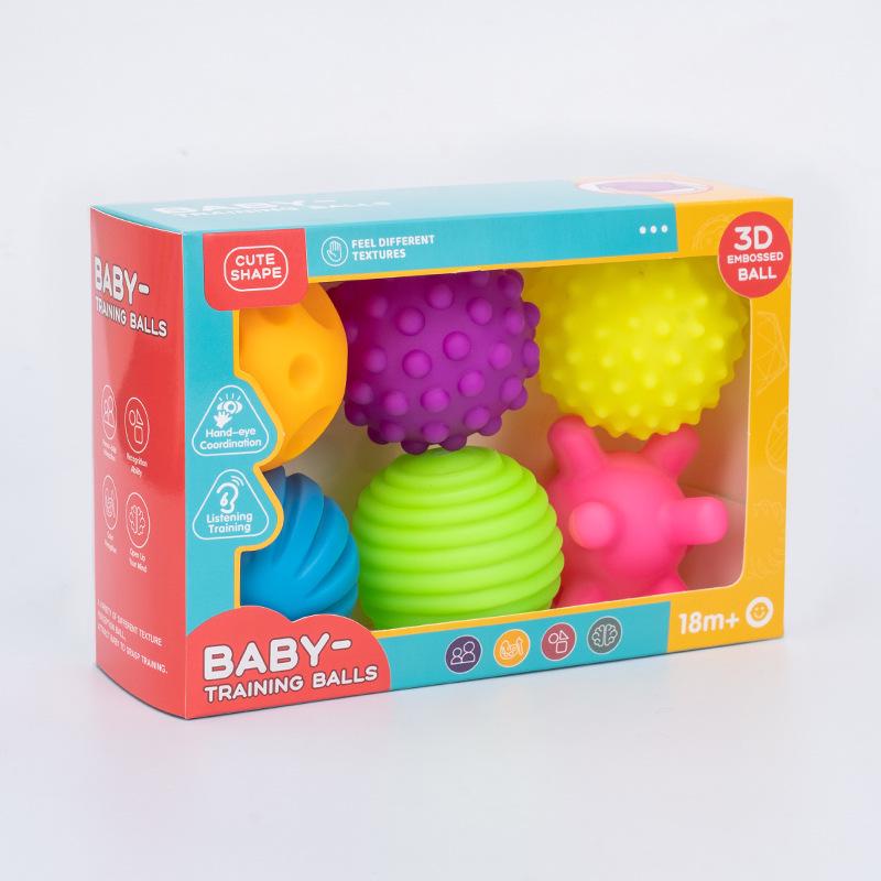 Soft Baby Grip & Touch Rubber Ball: Educational Tactile Toy for Water Play