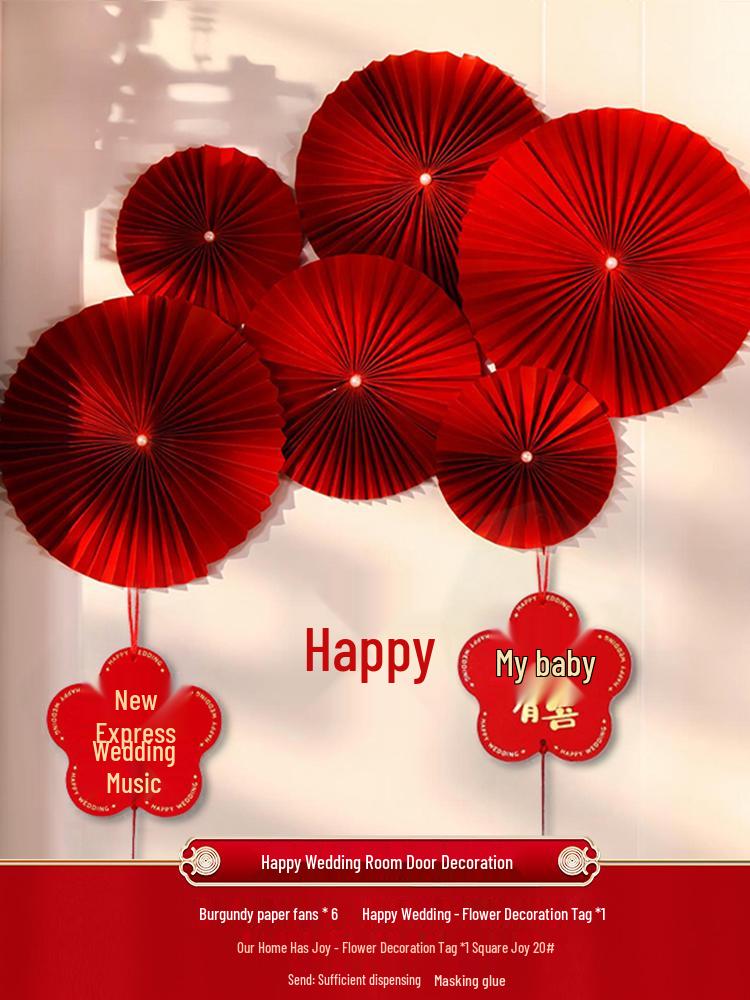 Набор для украшения свадебной спальни и двери: Стикеры  Двойное Счастье  Жених и Невеста