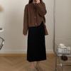 Korean Style Lazy Twist Knit Cardigan Short Round Neck Sweater Coat