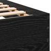 Bed Frame in Black Oak Look 193 x 125 x 70 cm Particleboard