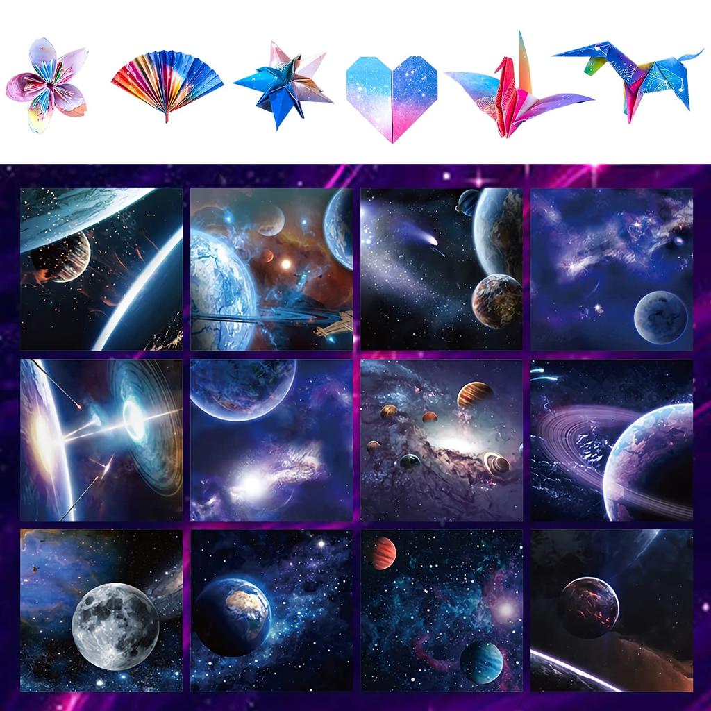 Origami Origami Star Confetti Gradient Colorful Printed Thousand Cranes Origami 150 [150 Sheets] Case, Origami, Kids' Handmade, Origami, Origami,