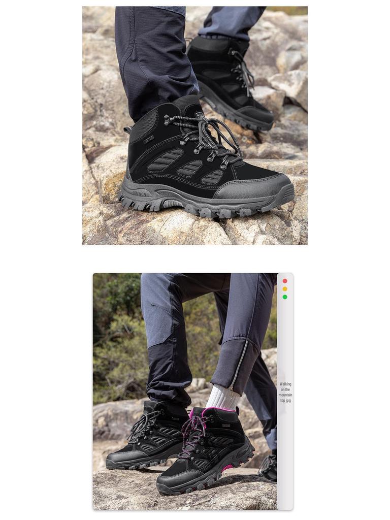 Unisex Anti-Slip Mid-Top Hiking Shoes for Climbing & Off-Roading - Ideal for Autumn & Winter