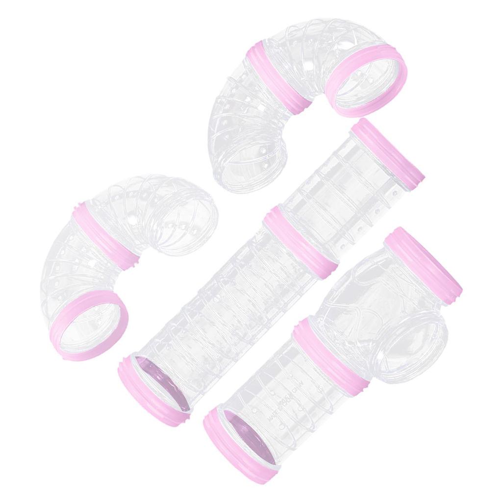 DIY Plastic Hamster Tubes Set 8Pcs Connected Tunnels for Training