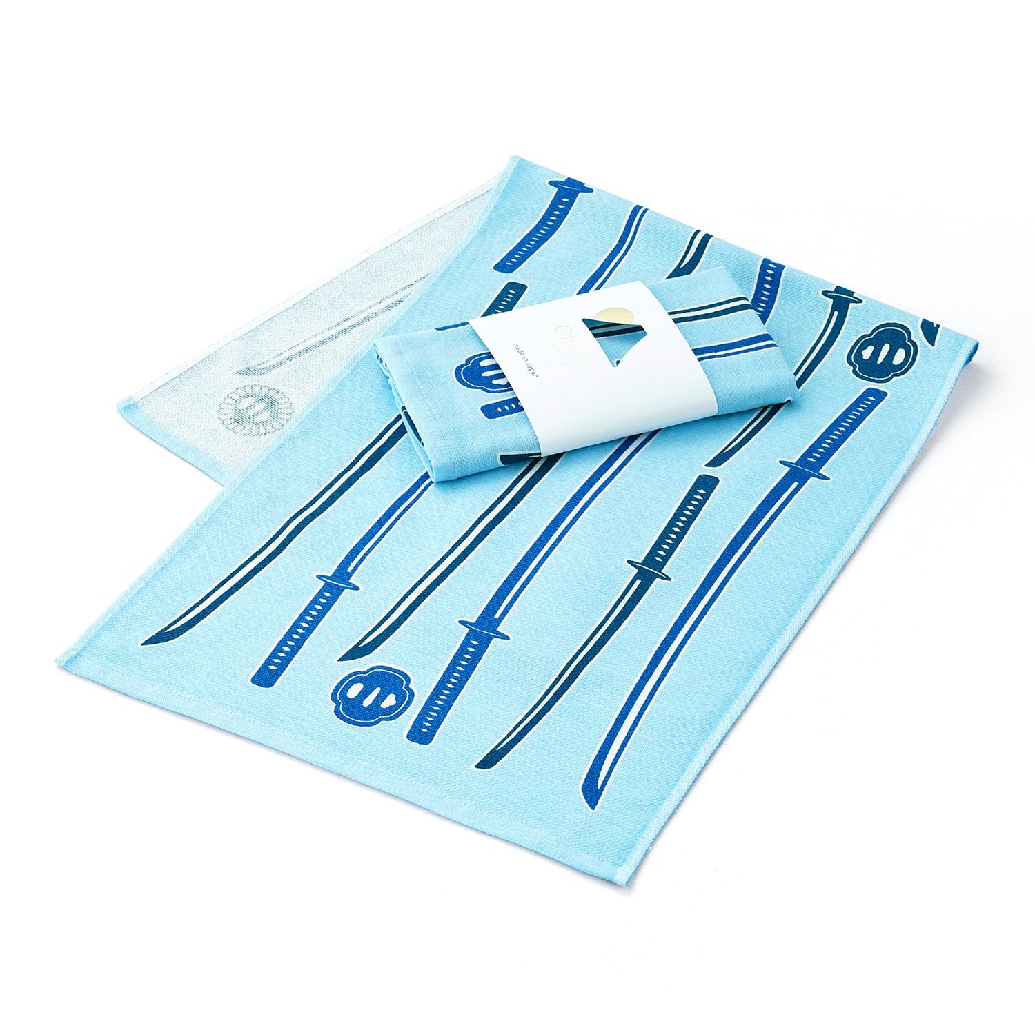 

Towel Made in Ofurobi Samurai Blue Tenugui 34 x Museum, Japan, Towel, 100% Cotton, Approx. 90cm, 23-5252090