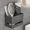 Multifunctional Punch Free Toothbrush Holder Waterproof Space Saving Razor Storage Rack Wall Mounted Toothpaste Holder for Home
