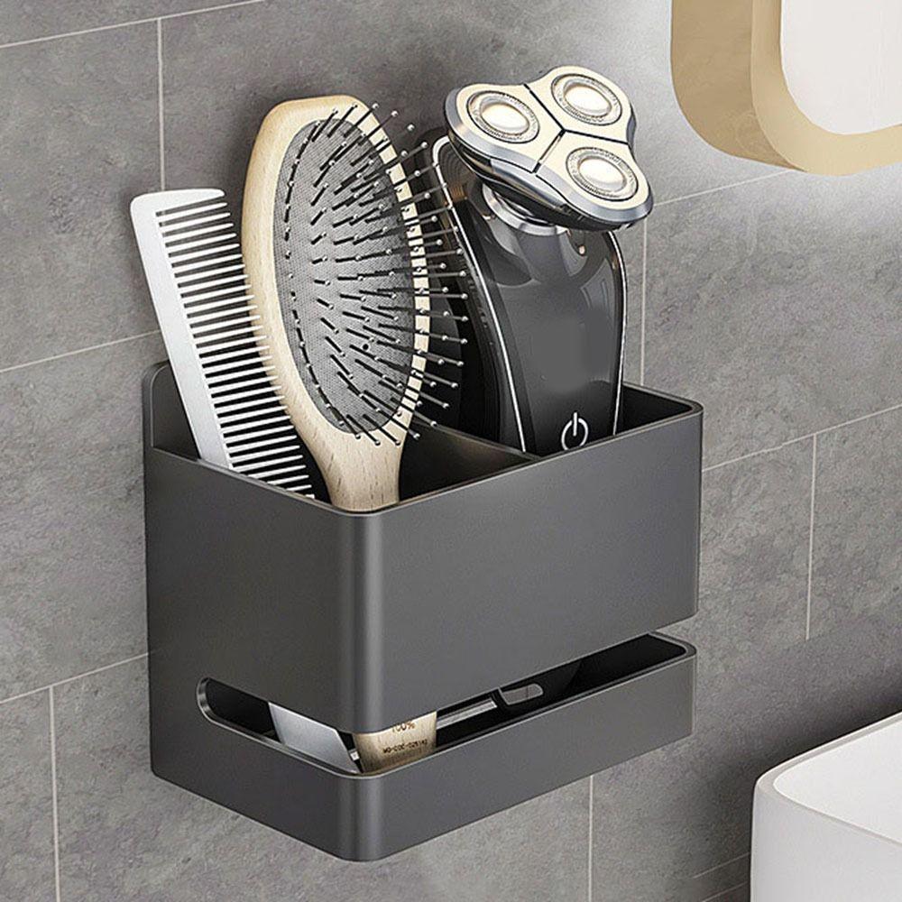 Multifunctional Punch Free Toothbrush Holder Waterproof Space Saving Razor Storage Rack Wall Mounted Toothpaste Holder for Home