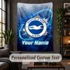 Wall Tapestry Brighton & Hove Albion Football Print Custom Name Text Wall Hanging Home Decor