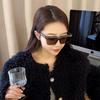 Premium Feel Diamond Inlaid Square Sunglasses Women Men Exquisite Luxury Sun Glasses Party Travel Glasses