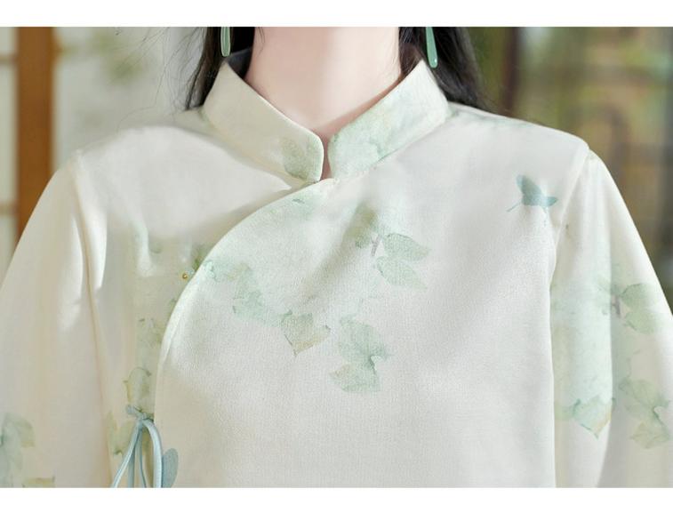 New Autumn/Winter Retro Suede Tang Suit: Stylish and Comfortable Han-Inspired Hanfu Cheongsam Top Tea Suit