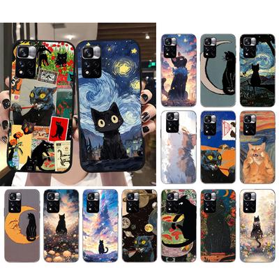 Kunst Katze Telefon Fall Für Xiaomi Redmi Hinweis 13 12 Pro 11S 11 10 Pro 10S 12S Redmi 10 13C 9C