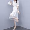 Hangyige Women's Elegant White Summer Dress 2026
