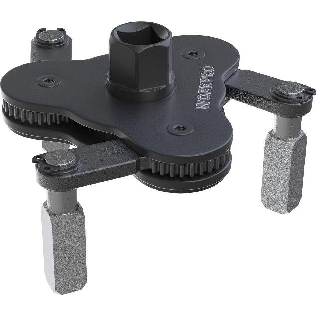 WORKPRO Universal Oil Filter Wrench Adjustable, Magnetic Oil Filter Removal Tool, Oil Filter Change Set, Ideal For Engine Filters, Conduit, &