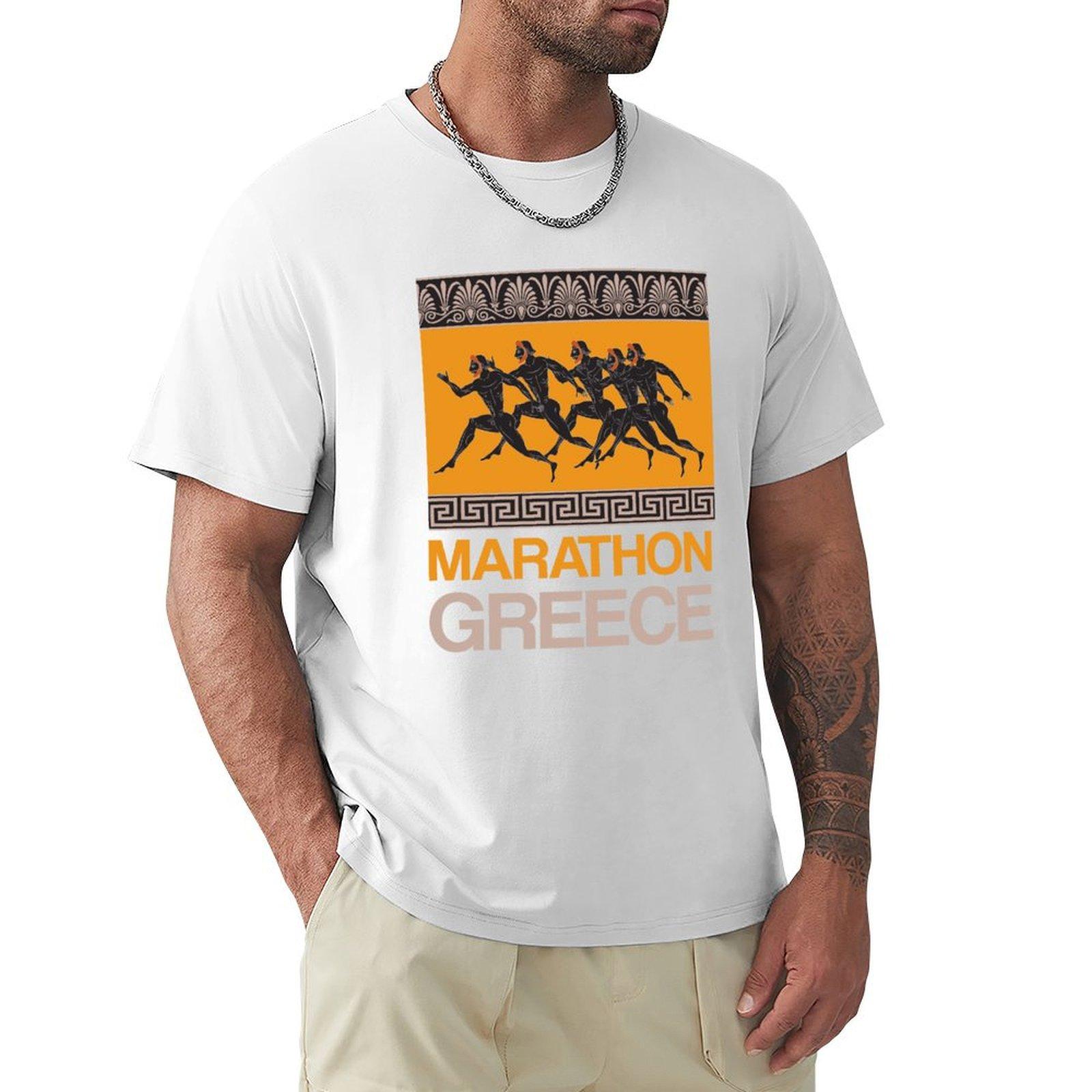 Athens Marathon Greece Tshirt Basic Casual Wear Short Sleeve Top S