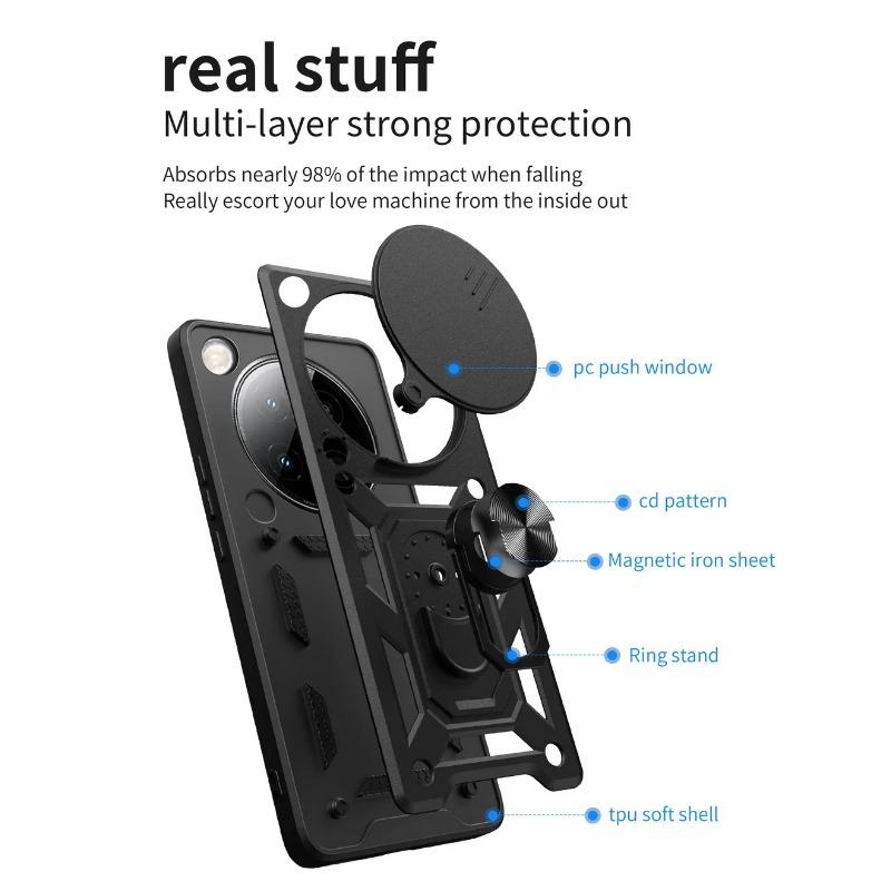Camera Protect Case for Infinix Zero 40 5G INFINIX ZERO 40 5G Armor Hybrid Ring Back Cover
