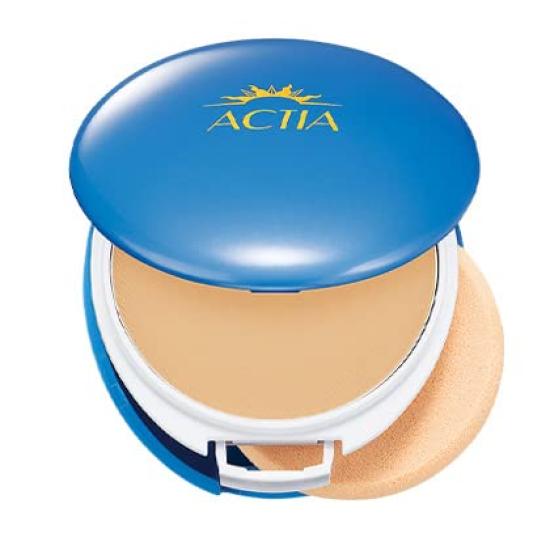 FMG & Mission New Actia UV Powder Foundation (Dual) EX (with case and sponge, F511 Ochre 01)