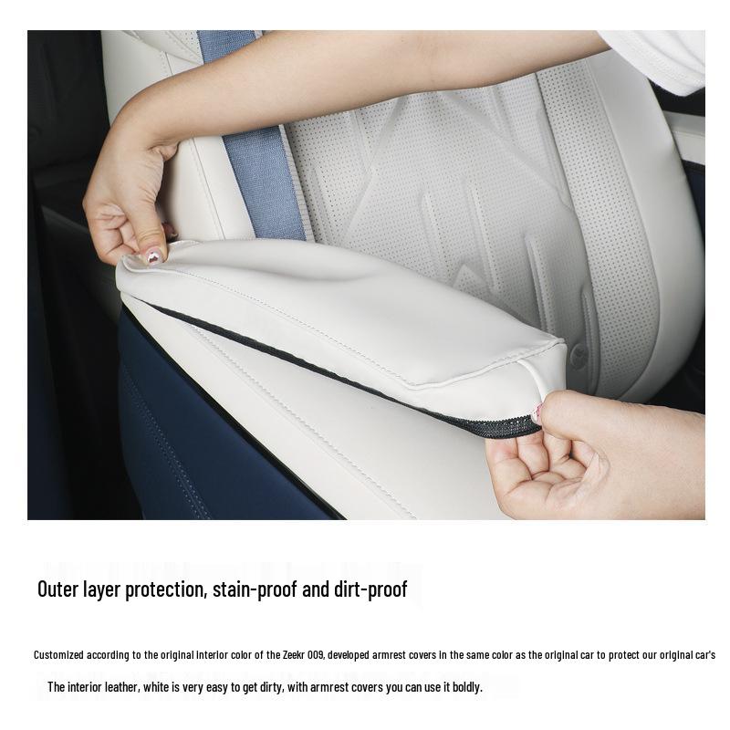 Zeekr 009 Leather Armrest & Aisle Protection Cover for Second Row - Car Interior Upgrade Accessory