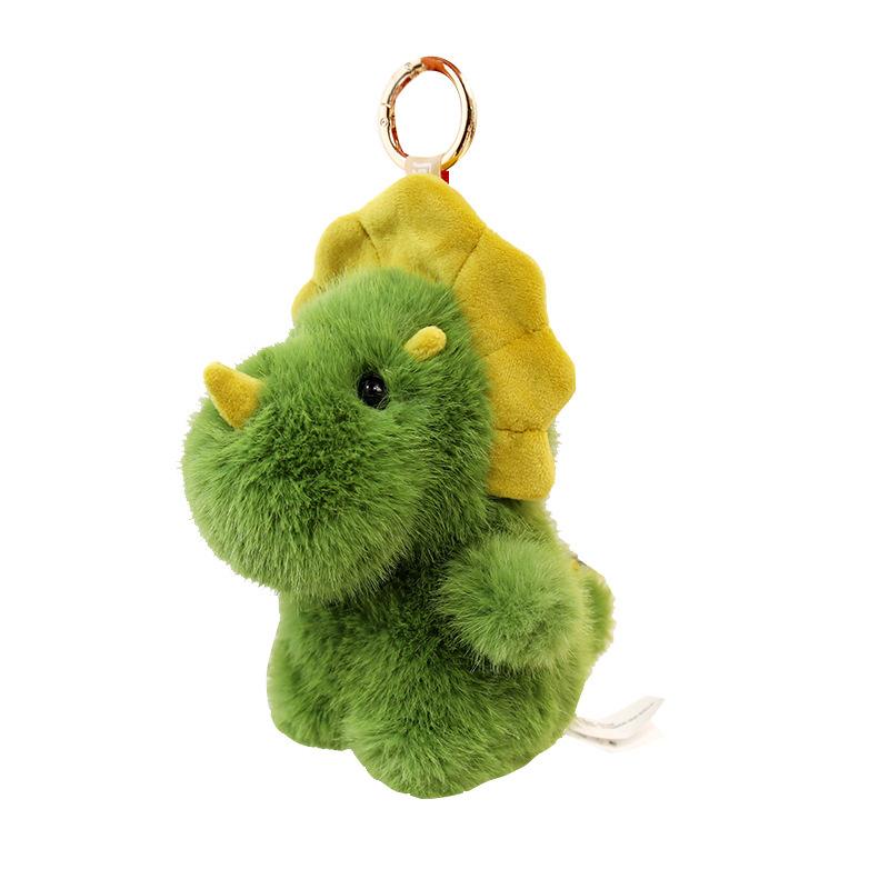 16cm Cartoon Animal Pendant Soft Fuzzy Cute Koala Bear Peluche Toy Panda Dinosaur Sloth Metal Ring Key Chain Fashion Accessory