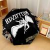 Led Zeppelin Print 8?Ribs Automatic Umbrella Wind Resistant Lightweight Folding Umbrella For Outdoor Travel