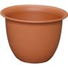 Iris Ohyama Serene Medium Size Terracotta Brown Pot, 9,