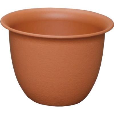 Iris Ohyama Serene Medium Size Terracotta Brown Pot, 9,