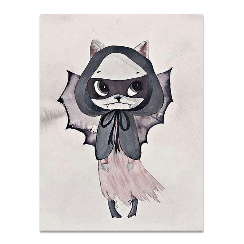 Moderne Nordic Kaninchen Mädchen Engel Wand Kunst Cartoon Leinwand Malerei Spray Farbe Kunst Poster Kinder Baby Kinderzimmer Wandmalereien