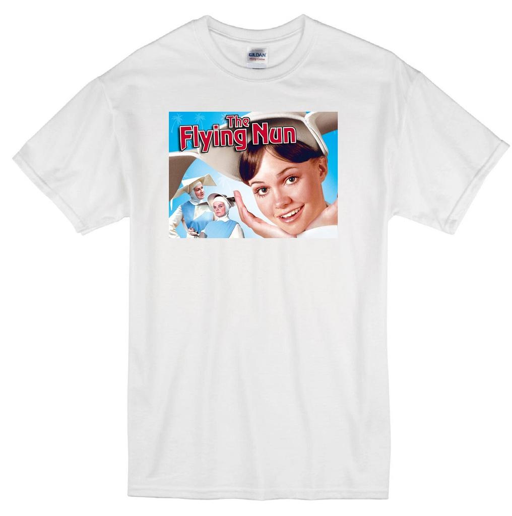 FLYING NUN SALLY FIELD SISTER BERTRILLE CATHOLIC COMEDY RETRO TV WHITE T-shirt Tops Tees Unisex