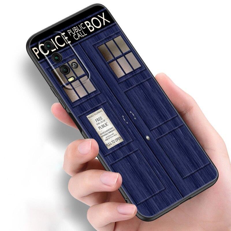 Custodia Tardis Box Doctor Who Van Gogh Per Xiaomi Redmi Note 11 10 9 8 Pro 11T 10T 10S 9S 8T 9 9A 9C 9T Cover Nera Coque Funda