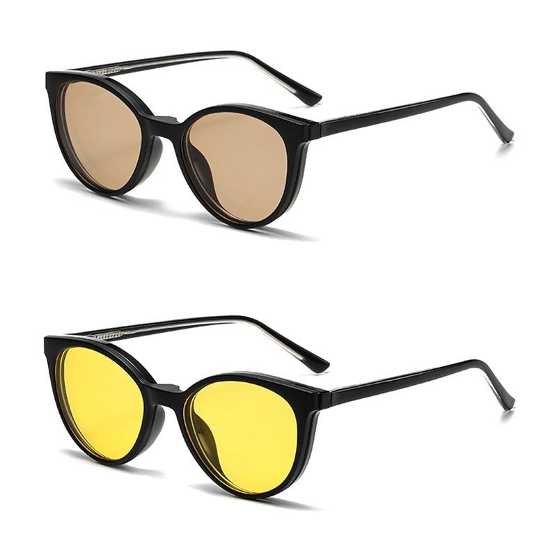 1207 Occhiali da Sole Magnetici a Clip Retro Montatura a Molla Gambe Unisex Occhiali per Miopia Design a Innesto per Uomo Donna