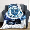FKŽ Club Print Flannel Blanket High Quality Warm Comfortable Cover for All Seasons Perfect for Gifts Home Decor