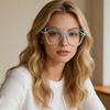 Blue Light Blocking Glasses Women Oversized Cat Eye Glasses Frame for Women with Non-prescription Lens Compuer Eyeglasses Frames