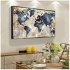 Cuadros Wall Art Picture For Living Room  Watercolor World Map Modular Painting S and Prints On Canvas Scandinavian