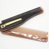 Foldable Pocket Beard Comb With Clip Portable Mustache Grooming Brush Men Facial Hair Styling Tool Travel Beauty Accessory